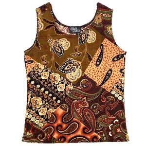 Vintage 90s Paisley Patchwork Tank Top